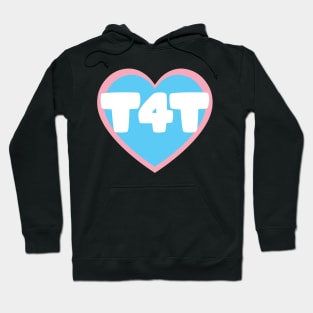 T4T - Heart - Blue - Valentines Trans Pride Hoodie